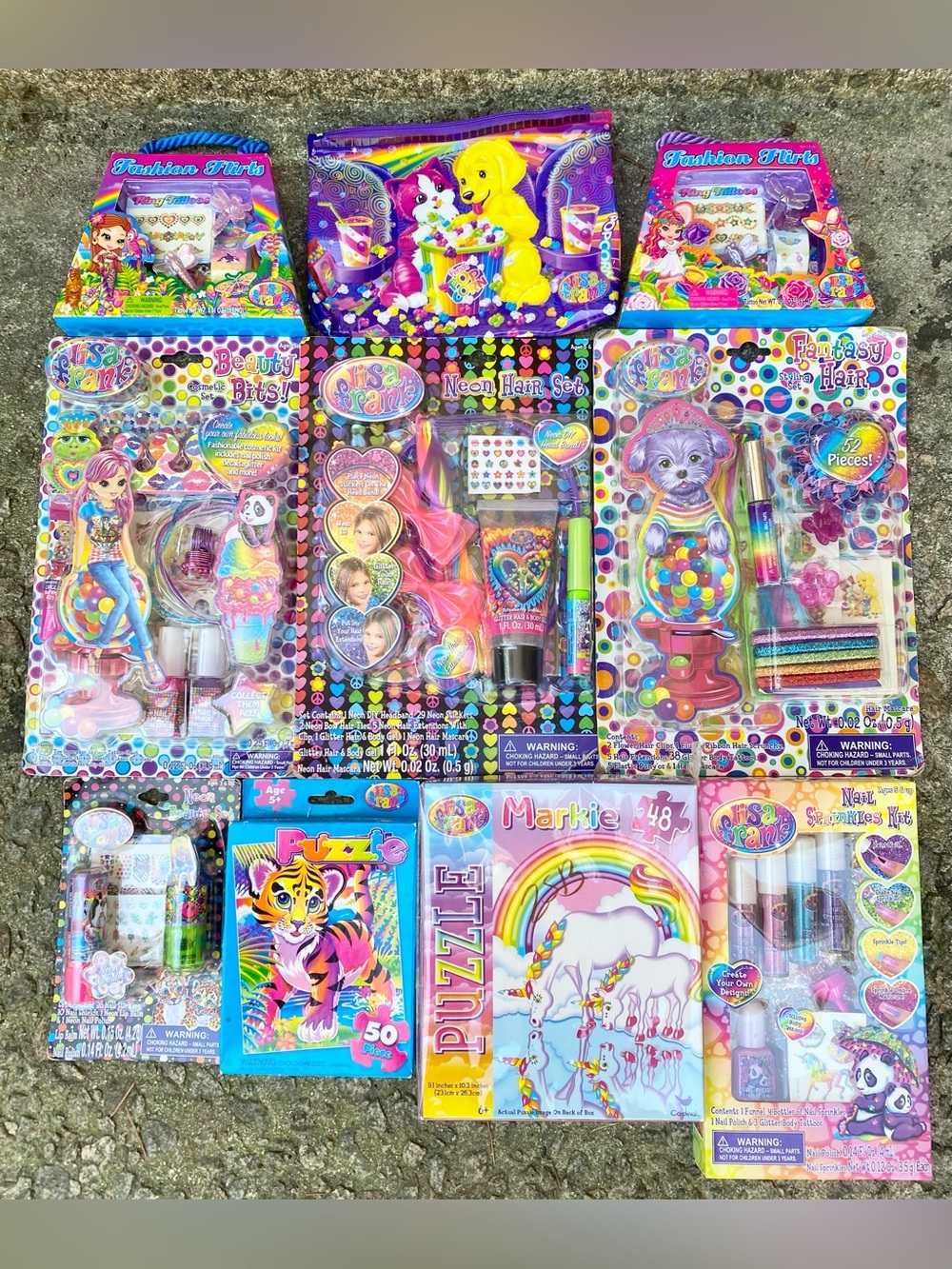 Lisa Frank Vintage Crafts + Accessories - Unopened, Set of 10